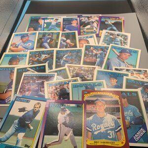 29ct 88-90 Topps , Fleer Kansas City Royals Misc Trading Cards NRMT